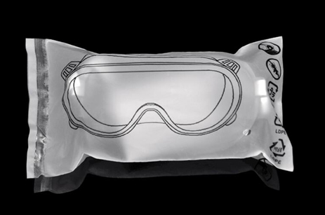 Gafas protectoras de seguridad transparentes con cintas elásticas