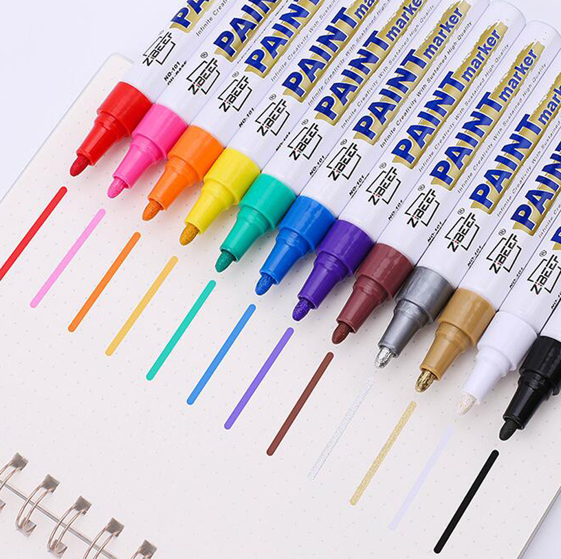 Acrylic Paint Marker 12 Colors Set Permanent Drawing Pens