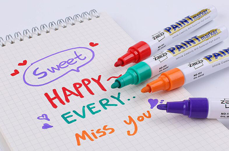 Rotulador de pintura acrílica 12 colores Set bolígrafos de dibujo permanente