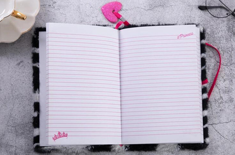 Cuaderno de felpa suave diario de peluche diario para suministros de oficina