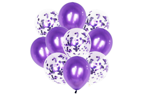 10 unidades de globos inflables confeti látex decoración para fiestas