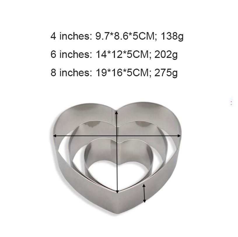 heart shape stainless steel cake mold 3