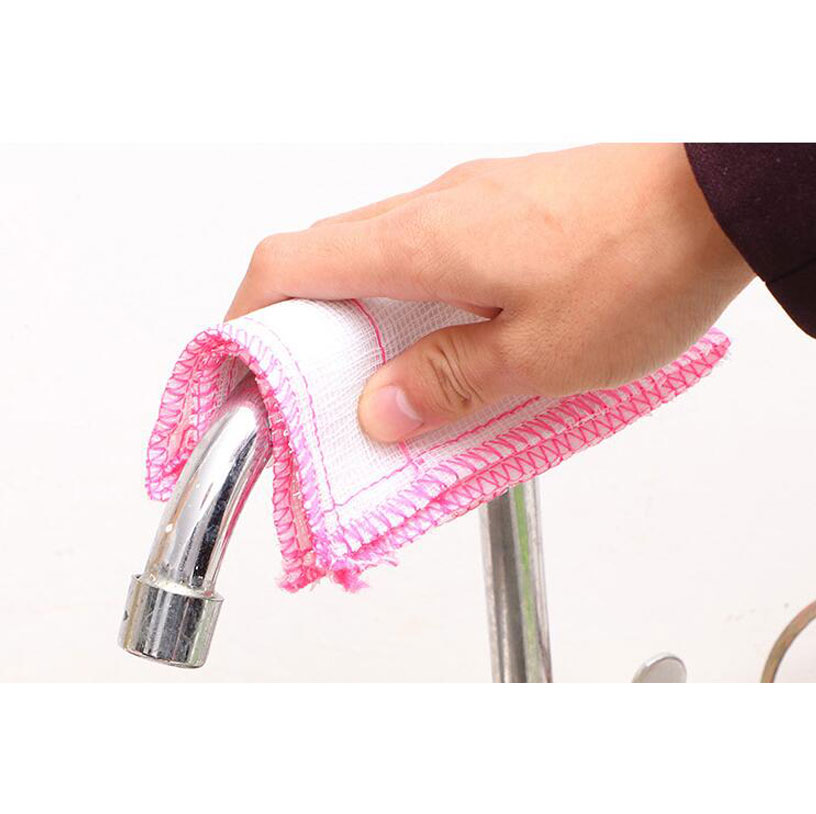 kitchen cleaning dish towel thick double sided scouring 5