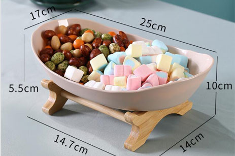 Plato de plástico de tres capas plato de fruta