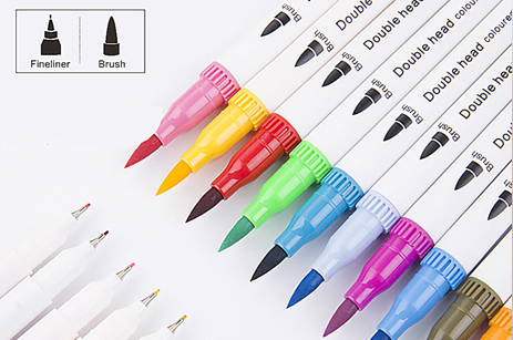 Juego de pintura de regalo para niños lápiz de dos cabezas de colores