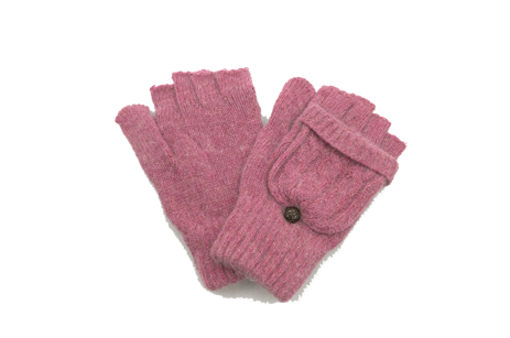 Guantes de punto de mujer de invierno guantes de pantalla táctil sin dedos