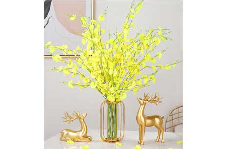 Arreglo de flores para decoración de florero de vidrio de hierro Ins