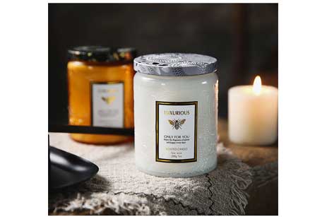 Vela de fragancia hecha a mano sin humo de vidrio creativo de alivio para el hogar