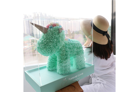 Flor unicornio Rosa unicornio regalo del Día de San Valentín