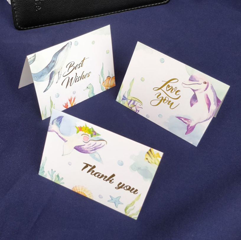 gilding font greeting cards best wish card thank you card 1