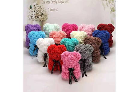 Flor inmortal imitación Rosa oso regalo de San Valentín