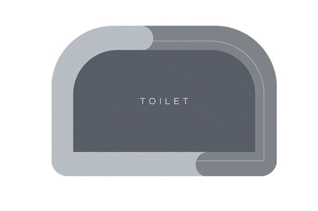 Alfombra absorbente de baño de barro suave de Diatom