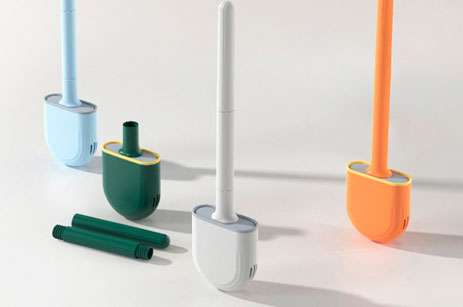 Cepillo de limpieza de inodoro montado en la pared cepillo de inodoro de goma suave