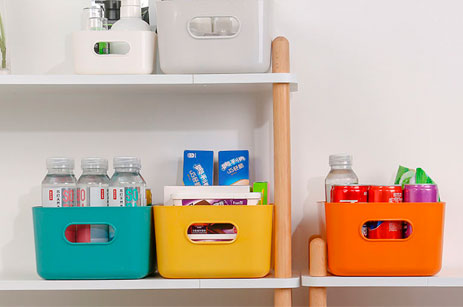 Cesta de almacenamiento de plástico para el hogar