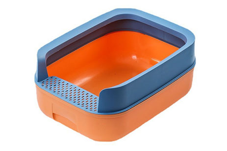 Caja de arena para gatos semi-cerrada, inodoro para gatos antisalpicaduras