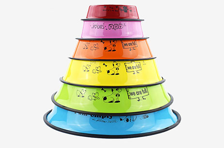 Tazón para mascotas de acero inoxidable de varios tamaños