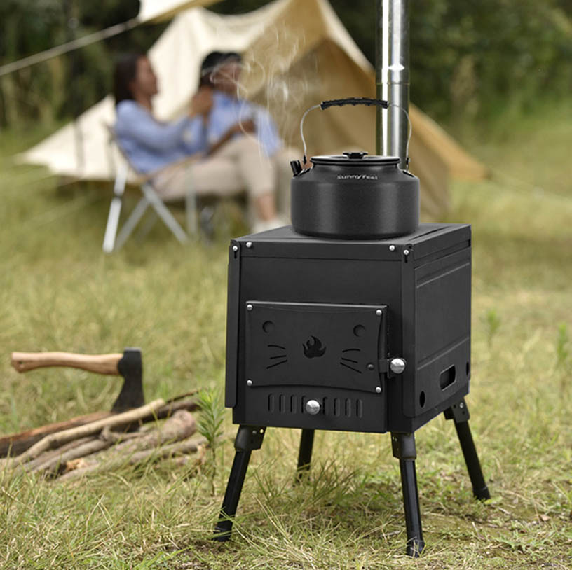 outdoor cooking stainless camping wood stove 5