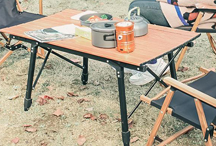 Mesa de camping de aluminio ultra compacta