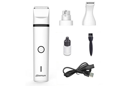 Cortadora de pelo para mascotas con doble cuchillas y bajo ruido